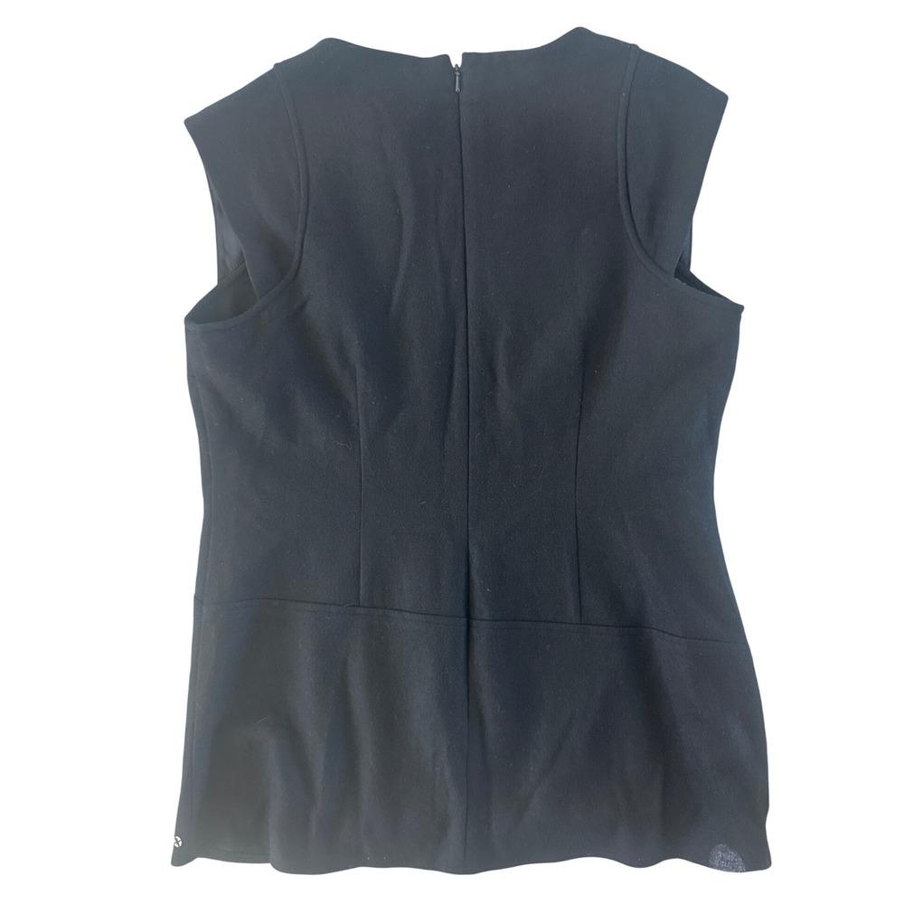 INTERMIX MARISSA WEBB Kristianne High Low Vest Black Sequin Wool Blend XS NWD‎ - Picture 8 of 12